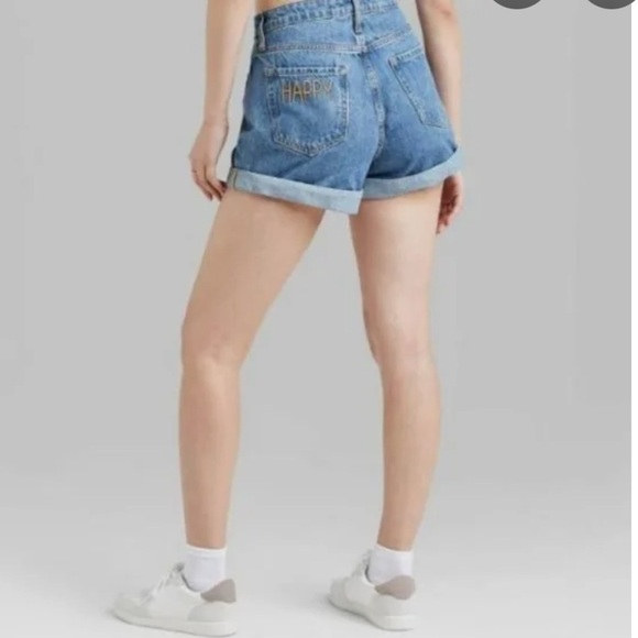 Target Wild Fable denim high waisted mom shorts: size 2/26 - Picture 2 of 8